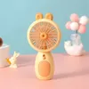 Piccola ventola portatile Mini Dormatorio Portante Portante per bambini Net Red Wind Mute Electric Doodle Adorable Rabbit Fans Cute Fun 240422