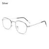 Sunglasses Men Women Eye Protection Square Frame Anti-Blue Light Glasses Computer Goggles Metal Eyeglasses Ultra