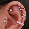 Stud Helix Piercing Star Earrings Women 1pc Trend 2023 Zircon Lob Rook Piercing Tragus Daith Brosket Ear smycken Body Accessories D240426