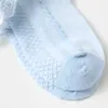 Kindersocken 10 Paare/Los Sommermädchen Socken Netz Baumwolle Dünne Babysocken trendy elastische weiße Spitze Blumen Kinder Prinzessin Tanzsocken