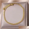 Anklets For Women 14K Yellow Gold Golden Color Chain Anklet Female Summer Beach Accessories Foot Leg Bracelets Fashion Jewelry Drop De Ot2Fb