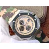 Designer Watch Luxury Automatic Mechanical Watches JF Type 26400 Green Clay Camouflage Troisième série de temps pour hommes Mouvements pour hommes