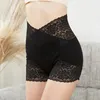 Women's Panties High Waist Tummy Tuck Lace Safety Pants Women With Crotch Leggings Shorts Underwear 2 In 1 Thin Summer Insurance