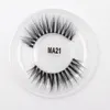 1 Pair/box 3D Natural thick long Faux Silk Protein Transparent stem Pure Handmade Full strip eyelash with Pink Gift Box