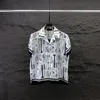 Moda havaí letra floral impressa camisas de praia designer masculino camisa de boliche de seda camisas casuais homens de verão de manga curta camisa de vestido solto m-xxxl #x6