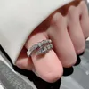 925 silver seiko full diamond snake bone ring female light luxury temperament high sense of everything with personality does not lose color open ring