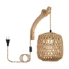 Wandlamp SCONCE Verstelbaar snoer gemonteerd boho handwoven lampenkap voor bedd indoor keuken eiland kantoor veranda