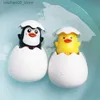Sabbia gioca d'acqua divertente giocattoli da bagno per bambini bambini carini anatra pinguin uovo spray doccia nuoto per bambini regali q2404263