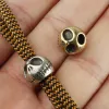 Paracord 10PCS/LOT Pumpkin Skull Brass Knife Beads Umbrella Rope Cord Outdoor Knife Pendant EDC Skull Paracord Accessory Wholesale