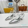 Luxury Metallic Slide Sandals Designer Slook Schede da donna Schede Sandalo Summer Wide