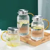 フィルターのふたと注ぎ注耐火性カラフの水筒ガラスピッチャーコールド飲料のための自家製アイスティーボトルのための耐熱カラフ