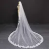 Wedding Hair Jewelry New Neat Glitter Sequined Partial Lace Edge 3 M Wedding Veil with Comb White Ivory 300cm Long Bridal Veil Wedding Accessories