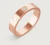 Titanium Steel Alloy Ring for Men and Women Rose Gold Fashion Screw Luxury Couple Never Fade Non Allergic Wedding Ring Cubic Zirconia Ring with box