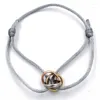Bangle rostfritt stål Trinity Ring String charm armband tre ringar handband par armband för kvinnor män modedesigner smycken