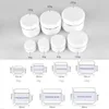 20/30/50/100/150/250g Refillable Bottles Travel Face Cream Lotion Cosmetic Container White Plastic Empty Makeup Jar Pot