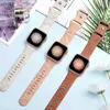 Bandas de reloj Correa tallada de flores para correa de reloj 40 mm 44 mm 49 mm 45 mm 38 mm 42 mm Pulsero de silicona Iwatch Series 9 7 SE 6 8 Ultra 2 240424