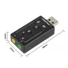 PC için Mikrofon 3,5mm Jack Dönüştürücü ile Yeni 7.1 CH Kanal USB Ses Ses Kartı USB 2.0 Mikrofon Hoparlör Ses Kulaklığı