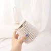 Drawstring Design Women Bucket Shape Beading Holder Clutch Pearl Wedding Bridal Ladies Handbags Party Small Evening Bags