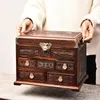 Ювелирные мешочки с твердым деревянной коробкой Организатор большого размера кольцевые кольцо коробки для хранения бархатных ящиков серьги для рига