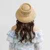 Berets 202403-May-2508851 INS Chic Summer Hollow Out Hand Weave Raffia трава праздничная леди ведь