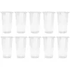 Dinnerware Sets 50 Pcs Cups Lids Cold Drink Juice Disposable Drinks Plastic Beverage Portable Clear Pp