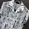 Moda havaí letra floral impressa camisas de praia designer masculino camisa de boliche de seda camisas casuais homens de verão de manga curta camisa de vestido solto m-xxxl #x6