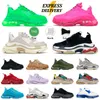 Designer Triple S Sneakers Casual Shoes Men Women Platform Clear Sole Black White Grey Red Blue Neon Green Beige Pink Mens Trainers Sports Platform Runners Tennis