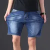Dżinsy męskie 14xl 12xl 9xl 190 kg Summer New Mens Denim Shorts Classic Blue Fashion Slim Fit Business Casual Dżinsy Męs