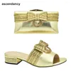 Casual Shoes Party And Bag African Wedding Italian Shoe Sets Ladies With Matching Bags Set Decorated Rhinestone