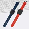 Watch Bands Wocci Silicone Cint 14mm 16mm 18mm 19mm 20mm 21mm 22mm 24mm adatto per uomini e donne per cambiare braccialetti blu nero e rosso 240424