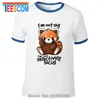 Mäns kostymer A1415 Red Panda Men T Shirts 2024 Summer Funny Cotton Male T-shirts Söt kortärmad tee