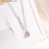 Colliers pendants 925 Collier en argent sterling Collier en forme de coeur Collier pour femmes Good Friend Gift S-N225 Q240426