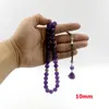 Tasbih الطبيعية الجمشت المسلمة المسلمة صلاة الخرزات الإسلامية الأرجواني ميسبية الأزياء العربية هدية لعيد المجوهرات الإكسسوارات 240415