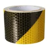 ANPWOO 2"X10' 3 Meters Black Yellow Reflective Safety Warning Conspicuity Tape Film Sticker For Cars Raincoat New Arrival