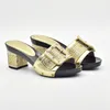 Платье обуви последнее золотое итальянское и сумки, чтобы соответствовать обуви с набором сумков, украшенная страза Нигерийская вечеринка