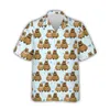 Casual shirts voor heren kawaii capybara grafische shirts voor mannen kleding 3d print Hawaiian Aloha strand shirt korte mouw y2k schattige kinderen tops revers blouse 240424