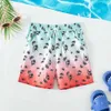 Childrens Quick-drying Cartoon Printed Beach Pants Boys Swimming Trunks Casual Pants shorts suitable for Beach Vacations 240425