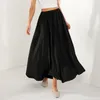 Юбки Puloru Summer Ploral Print Swing Long For Women Casual Elastic Thists Shinksing Flared A-Line Skirt Party