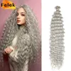Deep Water Wave Twist Crochet Hair Braid Ombre flätning Syntetiska Afro Curls For Women Low Tempreture 240419