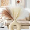 Fleurs décoratives 10pcs 55 cm Artificiel Pampas Grass Colorful Simulation Fluffy Fake Plantes pour le salon DÉCORATIONS VASE SOIR