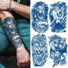 Tatuaż Transfer półtrwałe ziołowe trwałe atramentowe atrament Waterproof tymczasowy tatuaż naklejka Lion Dragon Wing Flash Tatto Art Art Fake Tatoo 240427