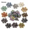 Gambling 7 Pcs All Kinds of Color Dragon Metal Dice Hollow Metal Polyhedral Dice Set Suitable for RolePlaying RPG Board Game Card Game