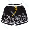 RHUDE Shorts Big Sixes Rhude T -Shirt Designer Herren T -Shirt Rhude Mesh Sho Mody Männer Frauen lässig reflektierend Skateboard Hip Hop Beach Rhude Pocket High 180