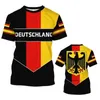 Tactical T-shirts German emblem national flag camouflage T-shirt mens tank top tactical top 3D German military camouflage printed T-shirt short sleeved 240426