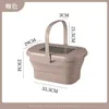 Japanese style DOD multi-purpose outdoor folding picnic basket camping picnic tableware storage small table 16L portable basket