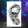 Tattoo Transfer 3D Realistic Snake Moon Temporary Tattoos For Women Adult Men Kids Rose Flower Skull Wolf Fake Tattoo Neck Arm Hands Small Tatoo 240426