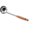 Spoons Spoon Long Handle Kitchen Utensils Flatware Wood Grain Stainless Steel Tableware Plastic Ladle Cooking Soup