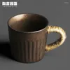 Кофейные горшки японская печь жареный черный золотой ручная ручная ручная глиняная керамика домашний офис чайное молоко вино