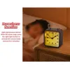 Desk Table Clocks Retro Mini Alarm Clocks Square Battery Operated Silent Kids Bedside Desk Table Clocks with Night Lights for Bedroom Home Decor