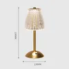 Lampes de table 3 couleurs LED Crystal lampe de nuit dimmable Dimmable Romantique Romantic Wireless Creative Acrylique pour le salon de la chambre